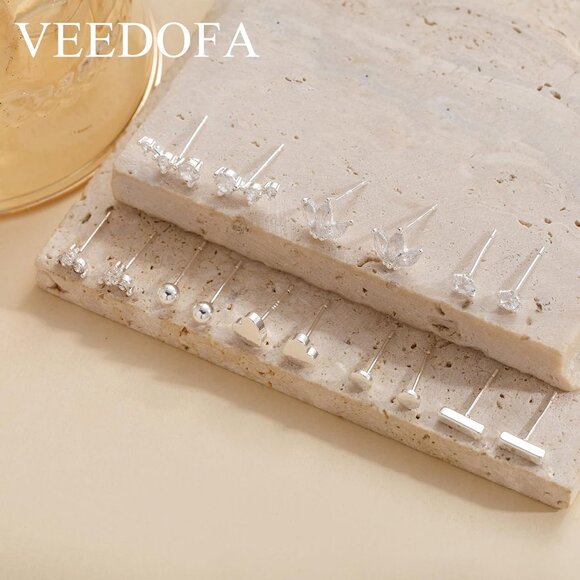 🆕 Women Silver Small Hoop Earrings Trendy Chunky Multiple Piercing Jewelry Gift - Picture 7 of 7